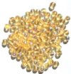50 6mm Transparent Light Topaz AB Round Glass Beads